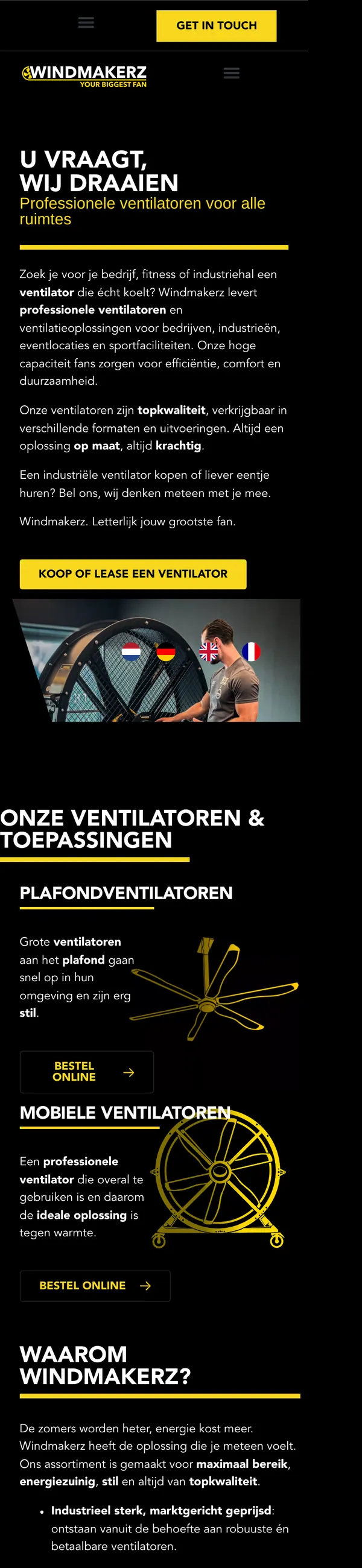 Mobiele website van Windmakerz
